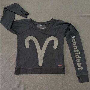 Peace Love World Black Long Sleeve Sweatshirt with Graphic